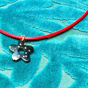 Glitter Resin Flower Necklace