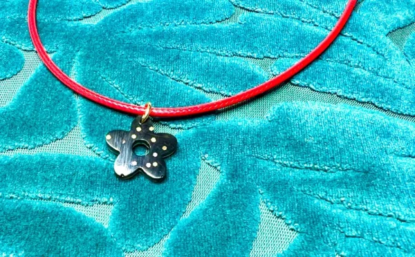 Glitter Resin Flower Necklace